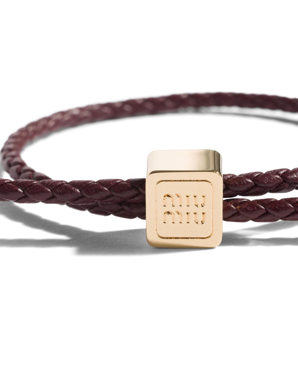 Miu Miu Red Leather Bracelet