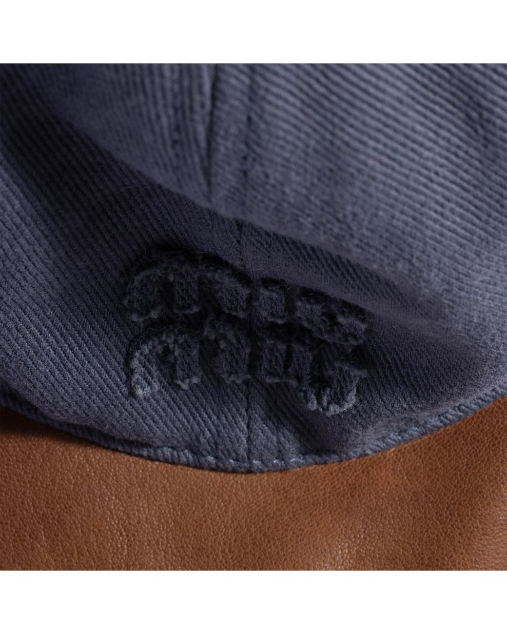Miu Miu Blue Drill And Nappa Leather Baseball Cap