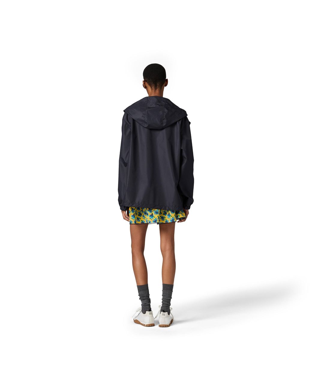 Miu Miu Blue Technical Fabric Blouson Jacket