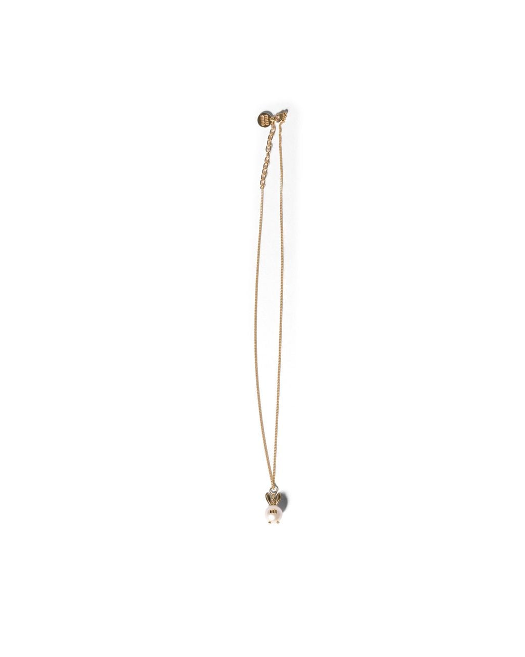 Miu Miu White Metal Necklace With Pendant
