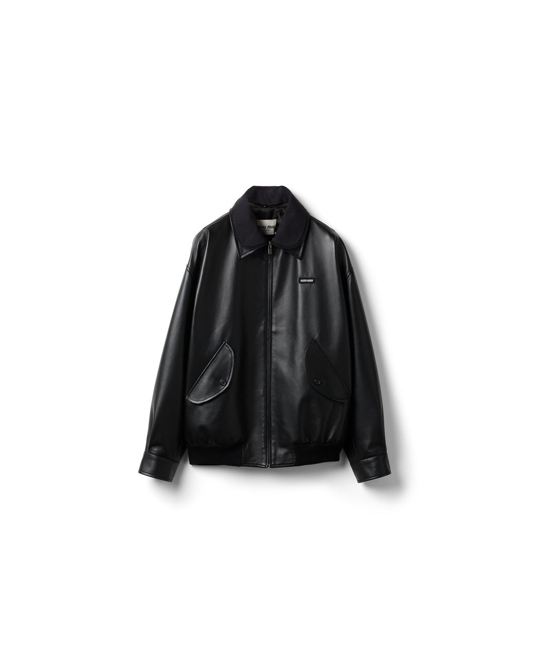 Miu Miu Black Nappa Leather Jacket
