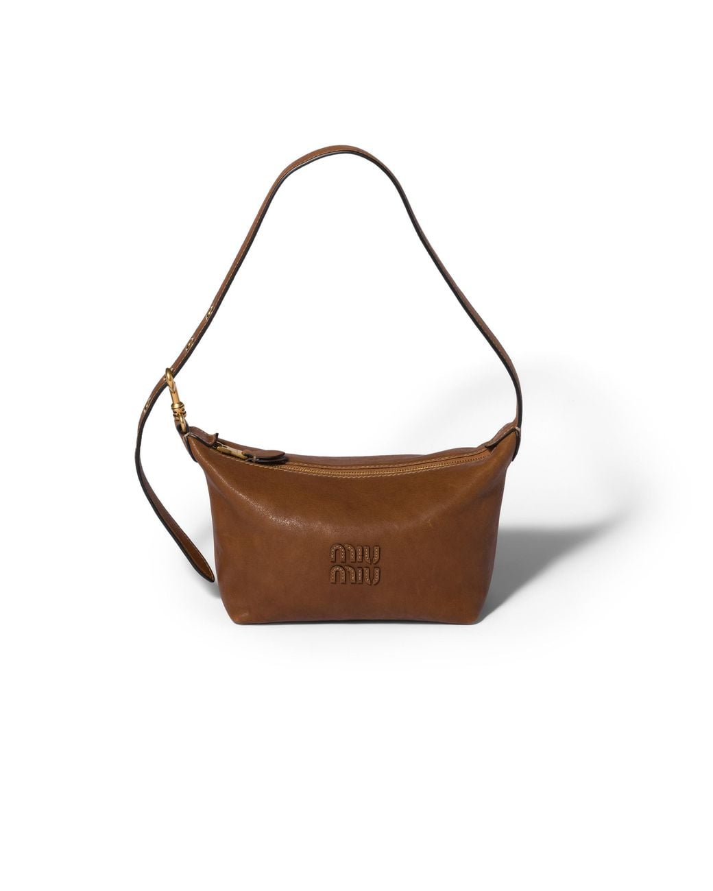 Miu Miu Brown Miu Spirit Nappa Leather Bag