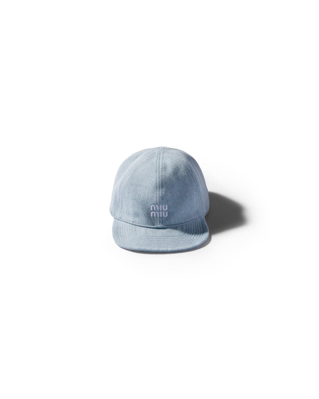 Miu Miu Blue Denim Baseball Cap