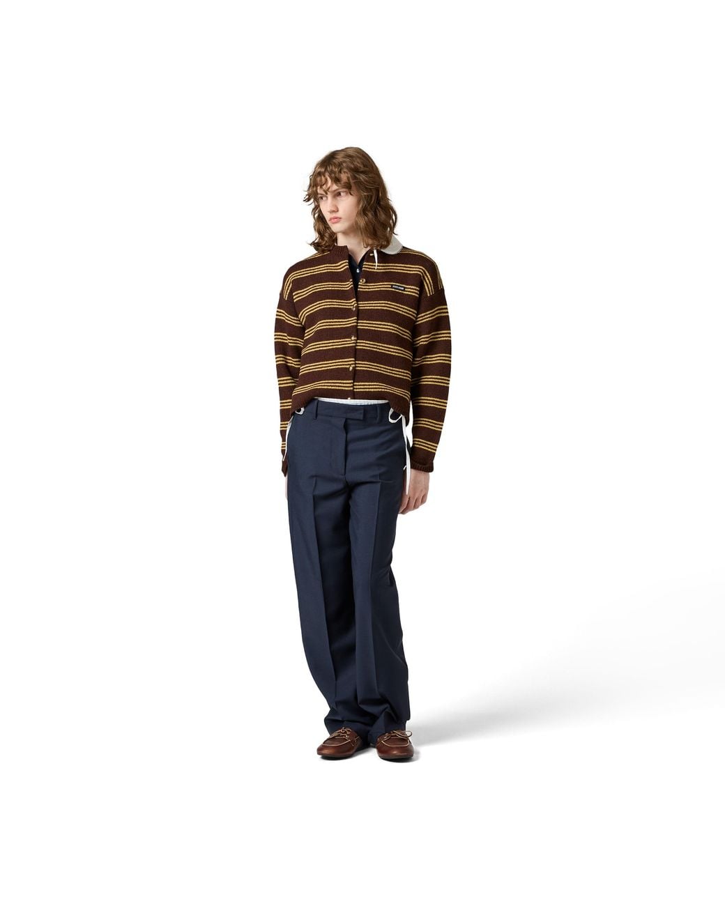 Miu Miu Brown Wool And Cashmere Cardigan