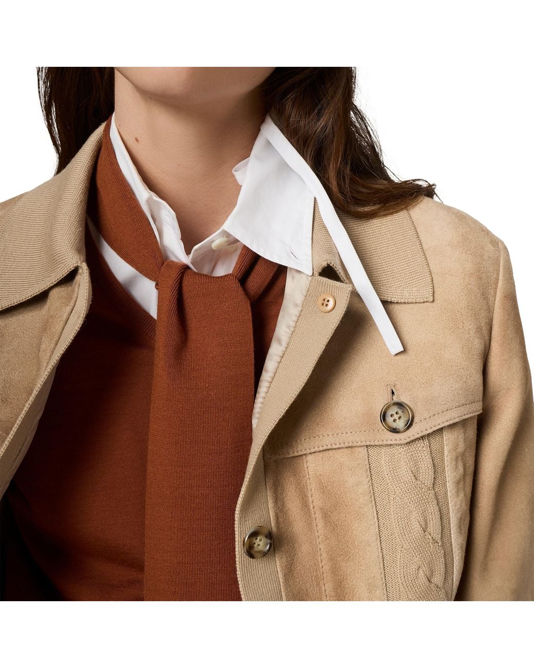 Miu Miu Natural Waxed Suede Blouson Jacket