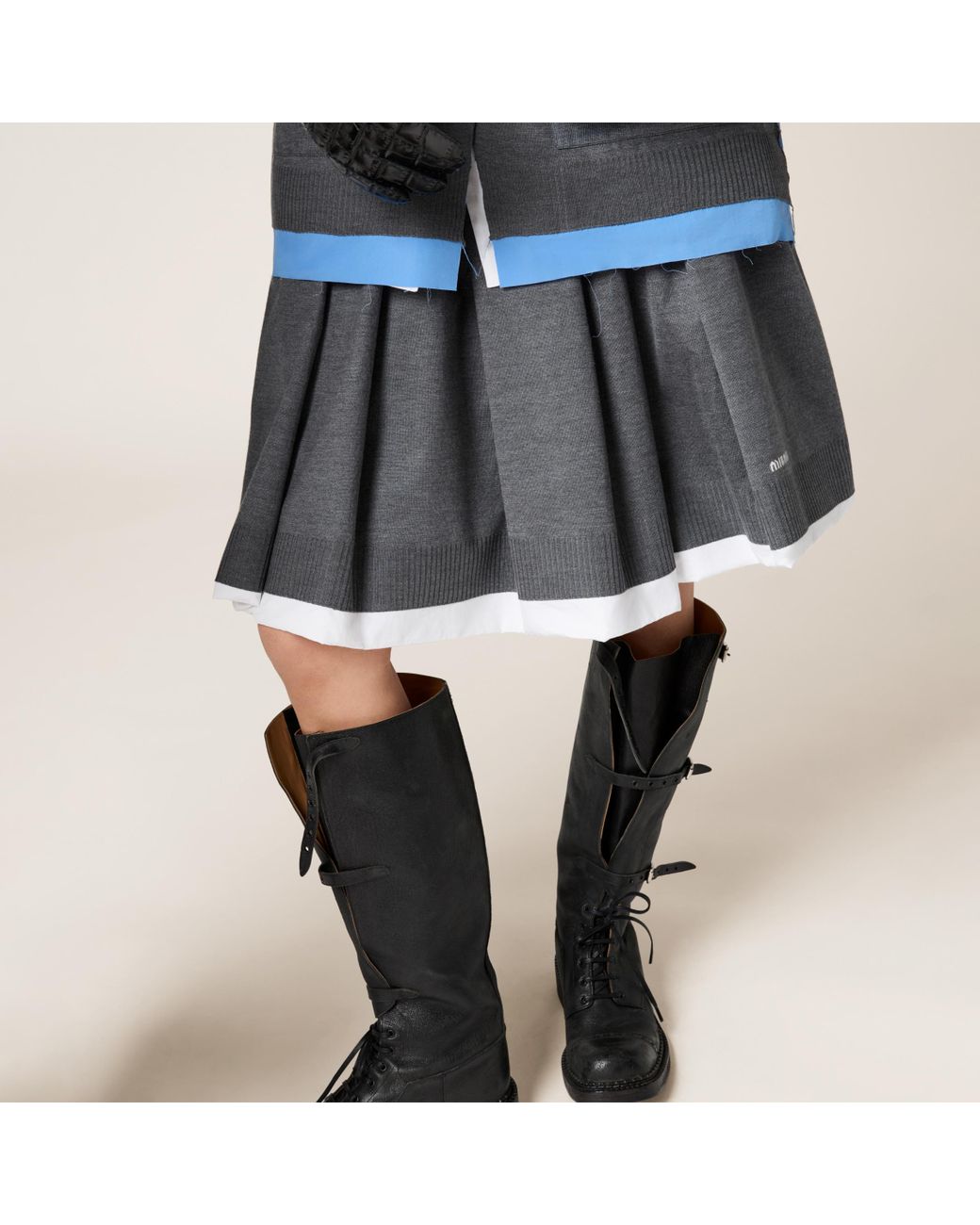 miu-miu-Slate-GrayWhite-Knit-
