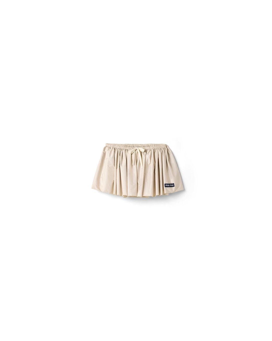 Miu Miu White Technical Pongé Miniskirt