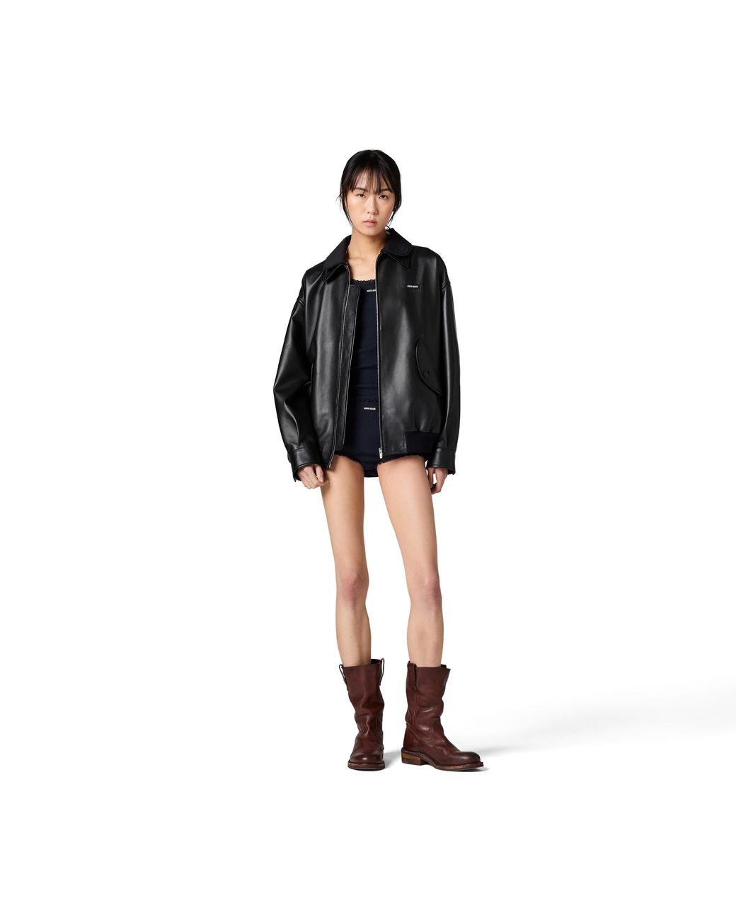 Miu Miu Black Nappa Leather Jacket