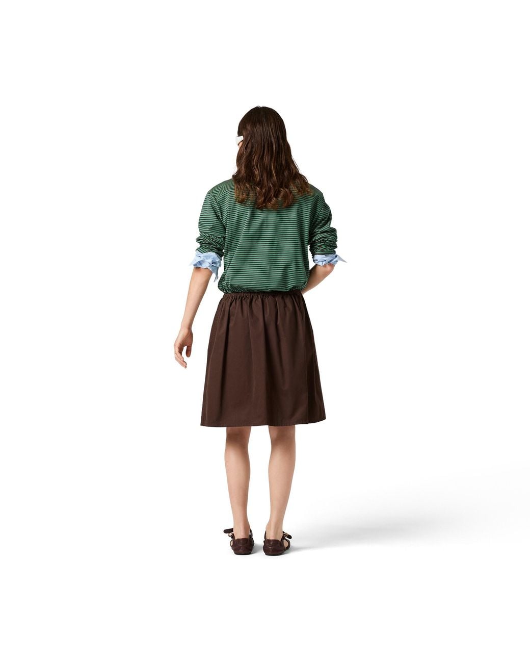 Miu Miu Green Striped Jersey T-Shirt