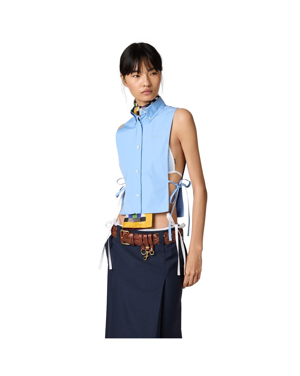 Miu Miu Blue Poplin Shirt