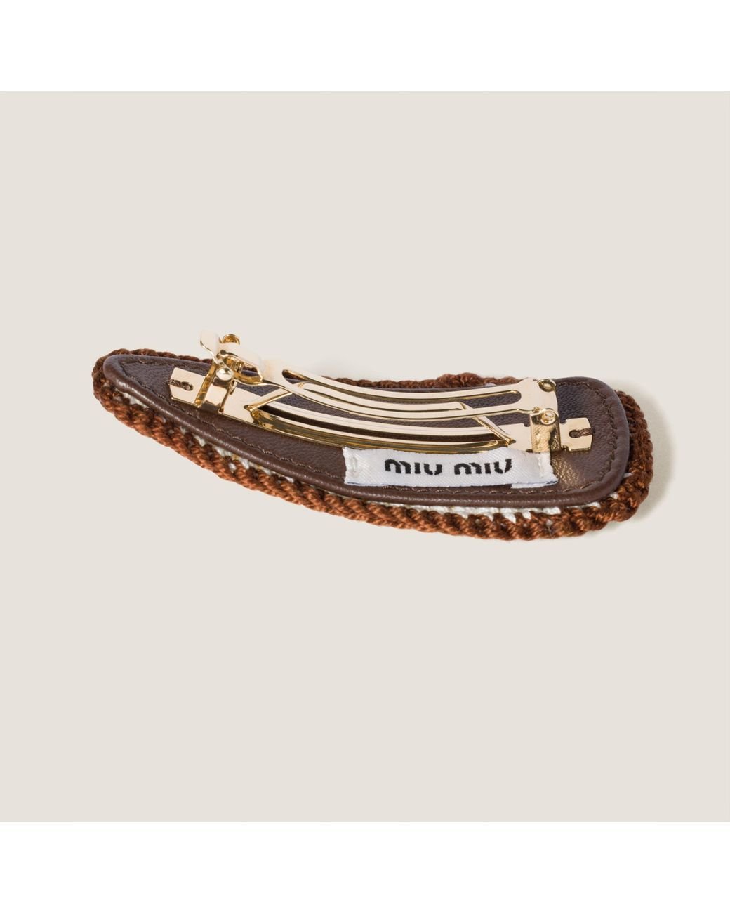 Miu Miu Crochet Hair Clip in Metallic | Lyst