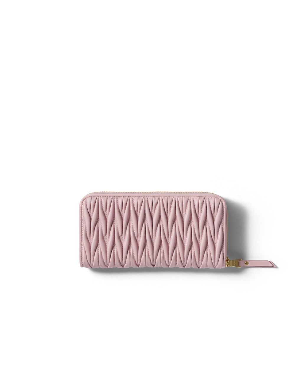 Miu Miu Pink Large Matelassé Nappa Leather Wallet