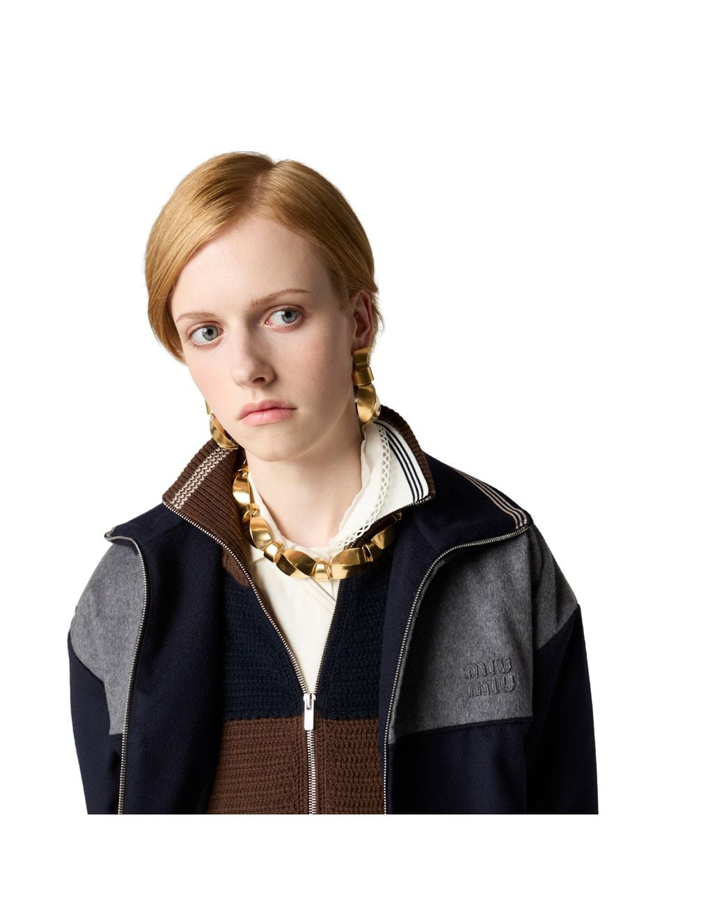 Miu Miu Metallic Metal Earrings