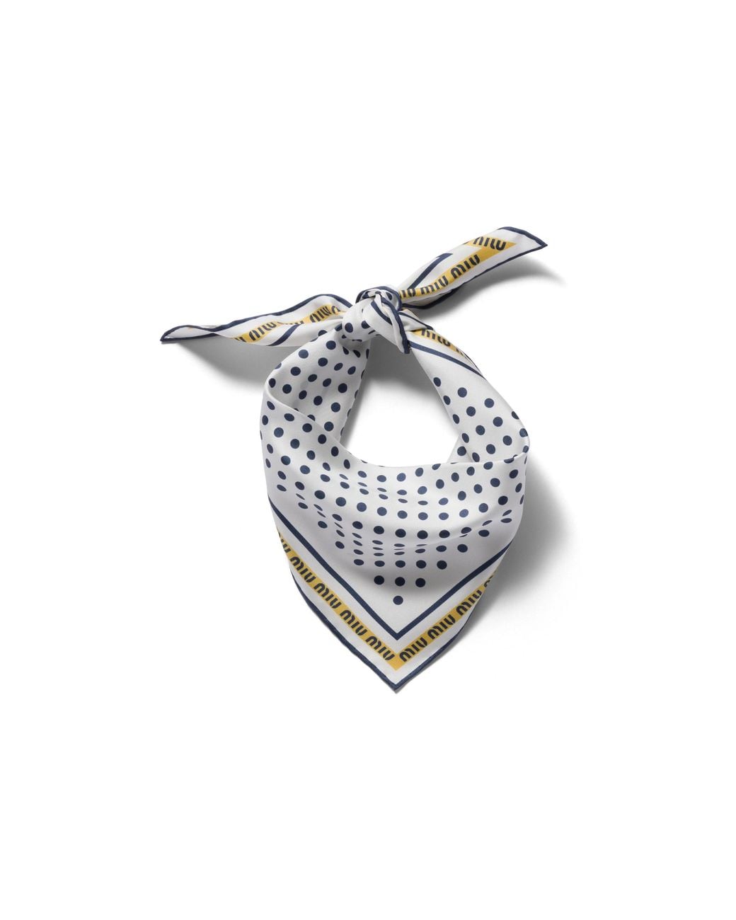 Miu Miu Metallic Printed Twill Scarf
