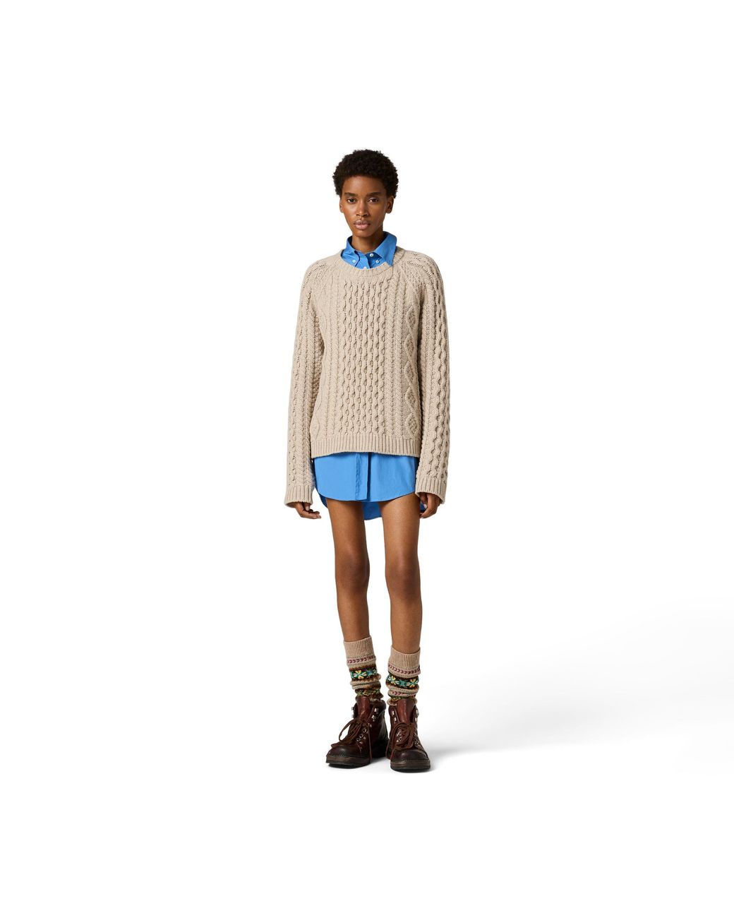 Miu Miu Natural Wool And Cashmere Sweater