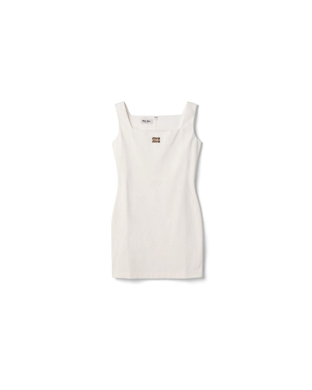 Miu Miu White Jersey Mini-Dress