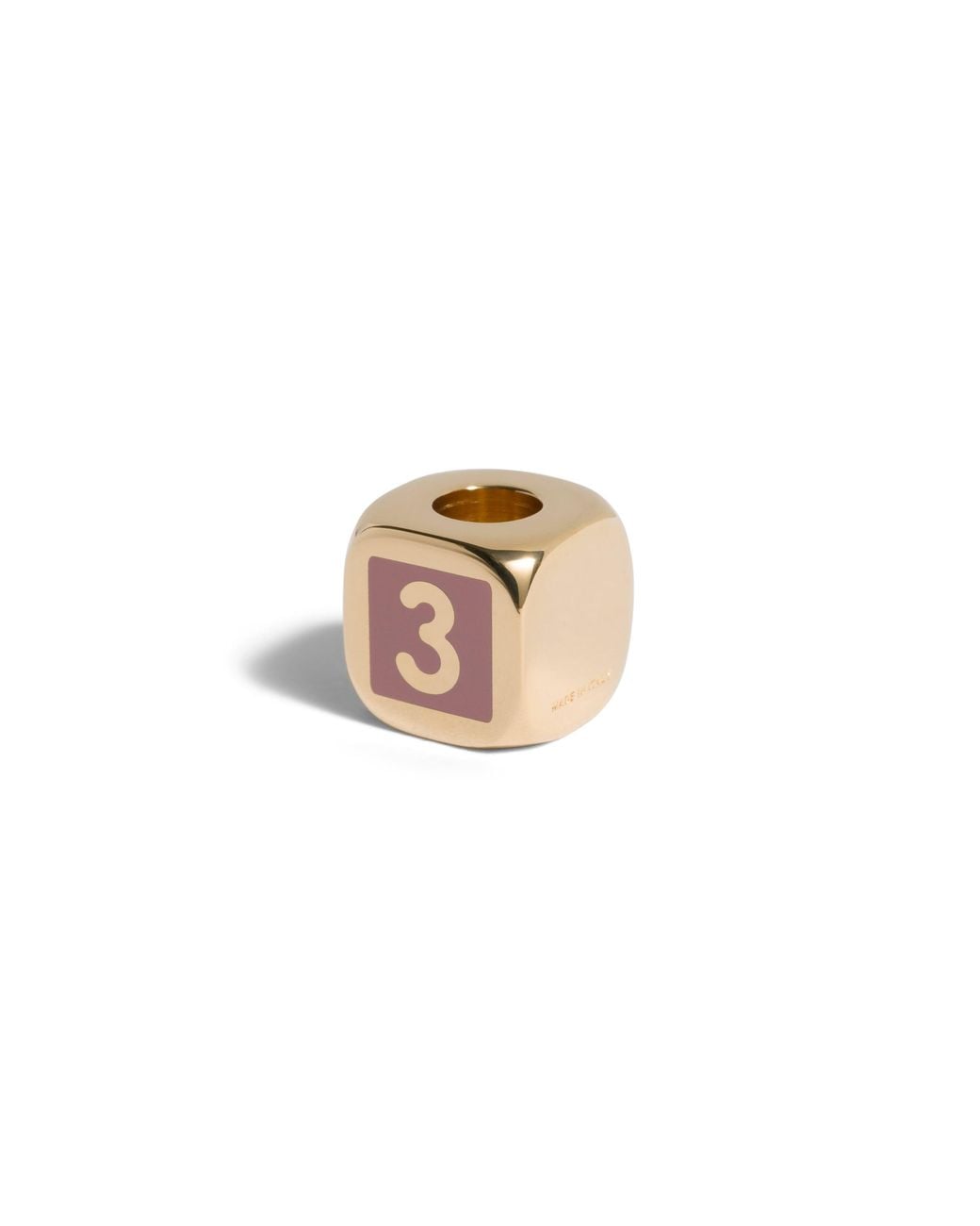 Miu Miu Pink Enameled Metal Dice Charm