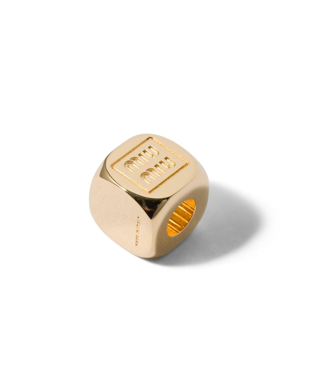 Miu Miu Metallic Enameled Metal Dice Charm