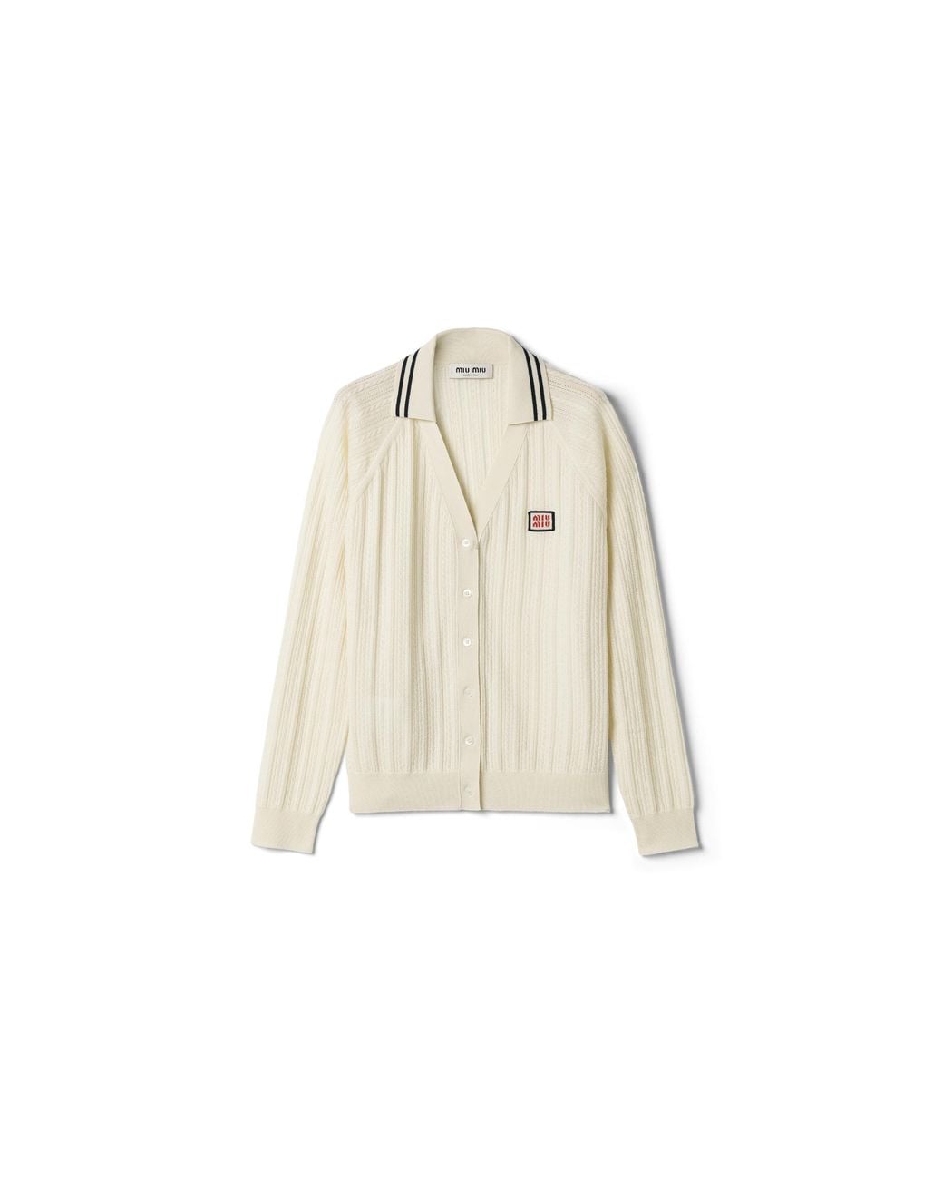 Miu Miu Natural Cashmere Cardigan