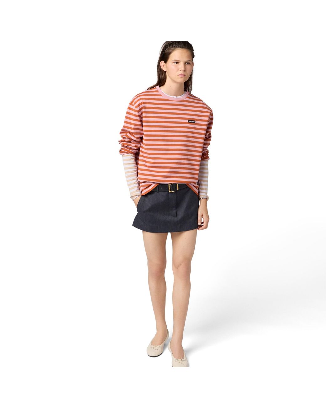 Miu Miu Red Jersey T-Shirt