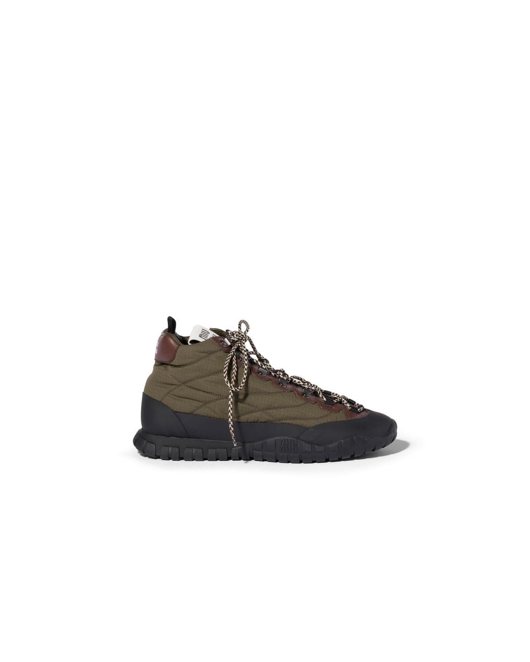 Miu Miu Brown Tyre Technical Fabric Sneakers
