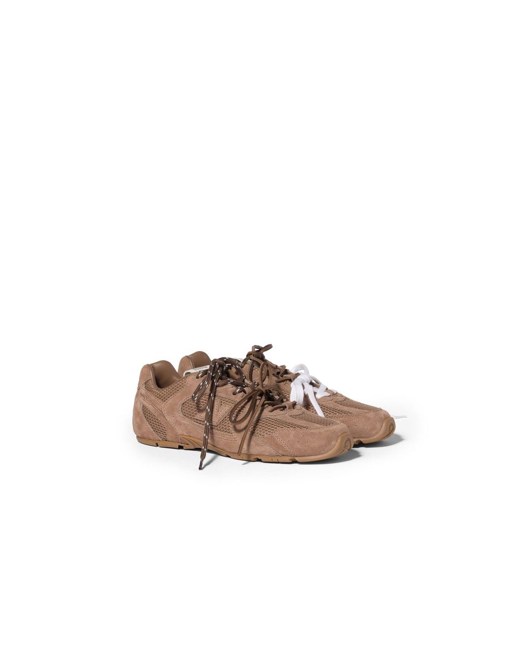 Miu Miu Brown New Balance X 530 Sl Suede And Mesh Sneakers