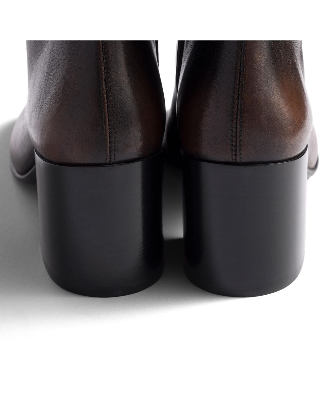 Miu Miu Black Fumé Calf Booties