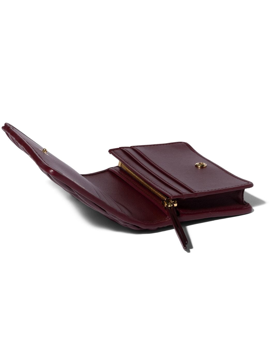 Miu Miu Purple Small Matelassé Nappa Leather Wallet
