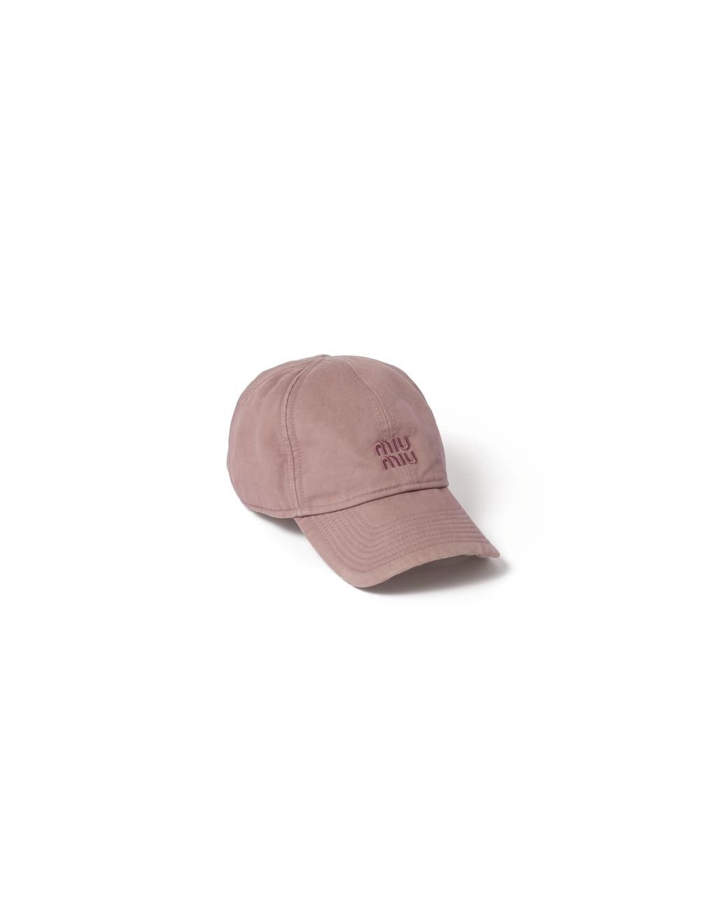 miu miu キャップ ピンク/ブラウン Miu Miu Drill Baseball Cap in Pink | Lyst