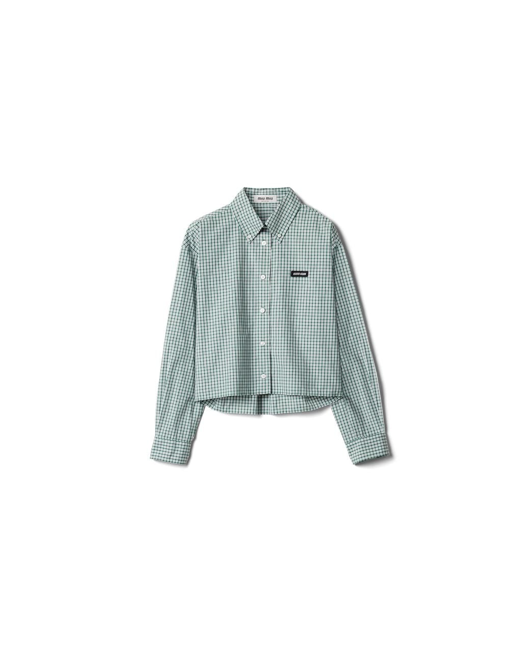 Miu Miu Blue Checked Shirt