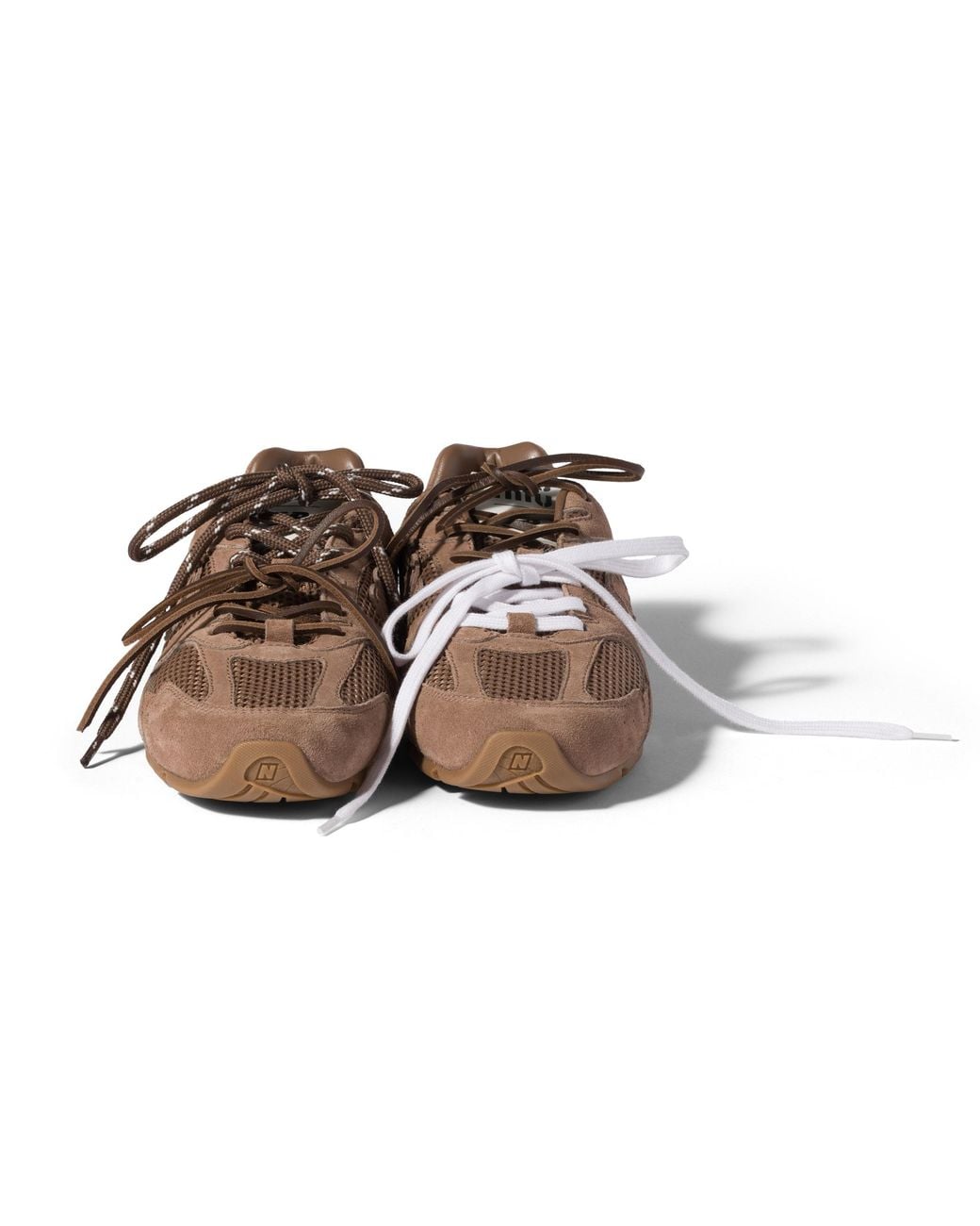 Miu Miu Brown New Balance X 530 Sl Suede And Mesh Sneakers