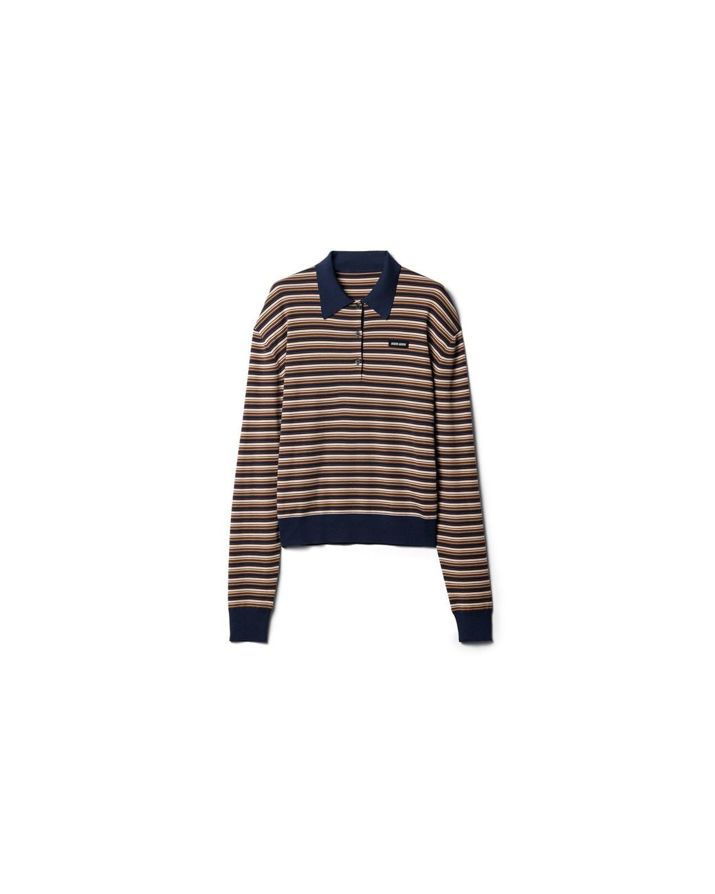 Miu Miu Black Wool Polo Shirt