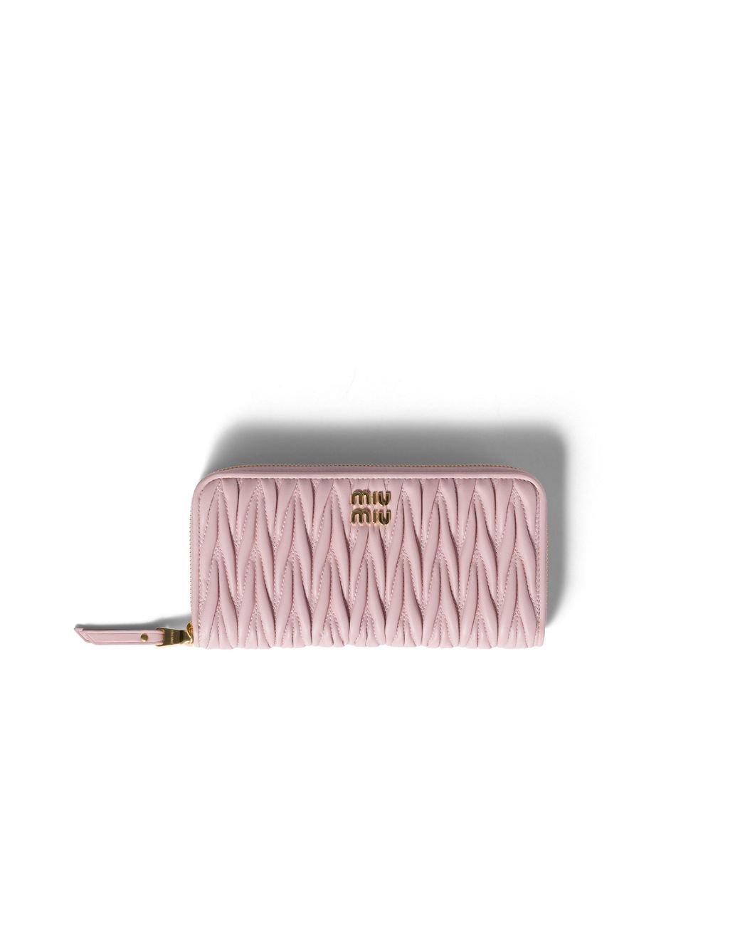 Miu Miu Pink Large Matelassé Nappa Leather Wallet