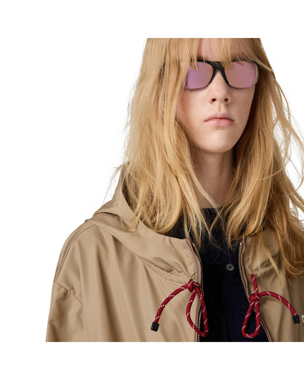 Miu Miu Natural Technical Fabric Blouson Jacket