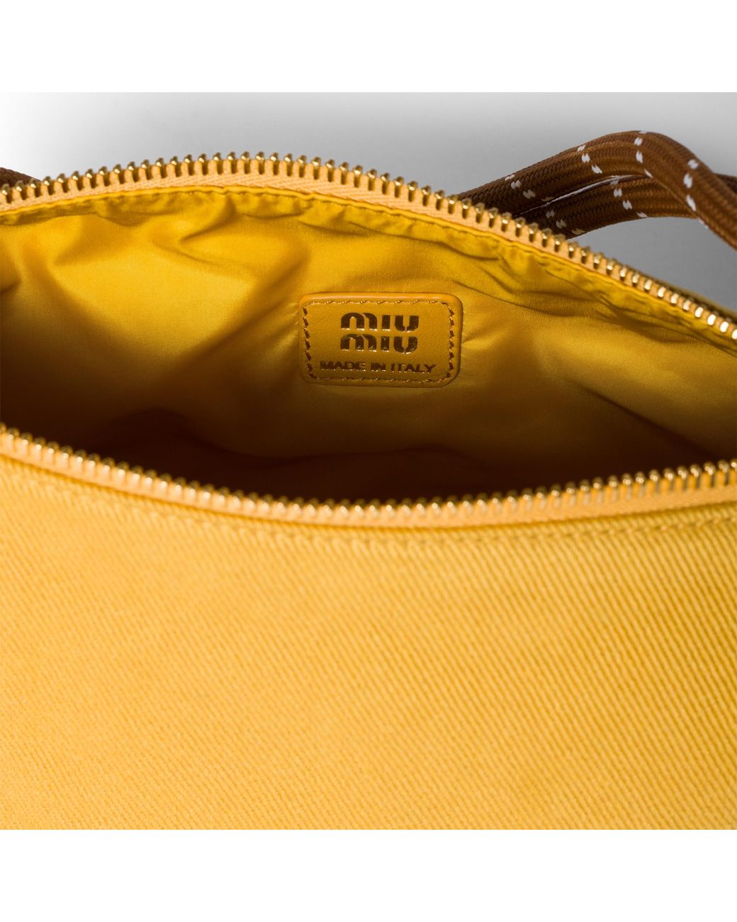 Miu Miu Yellow Spirit Gabardine Pouch