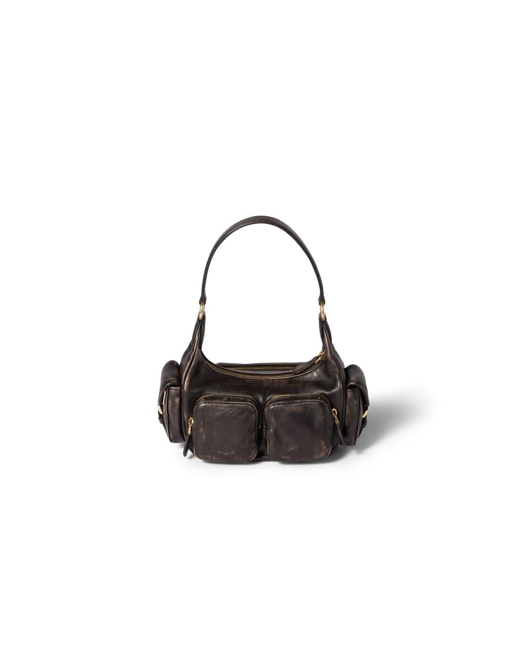 Miu Miu Black Pocket Nappa Leather Bag