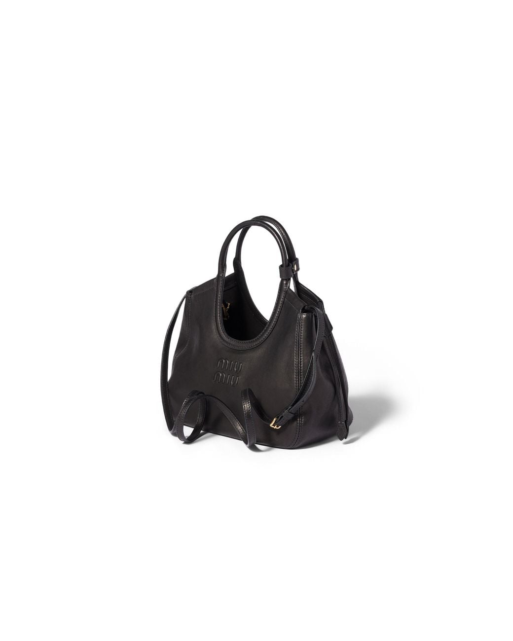 Miu Miu Black Ivy Nappa Leather Tote Bag