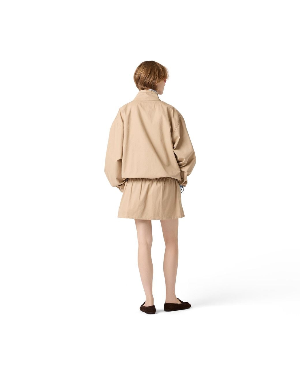Miu Miu Natural Washed Gabardine Blouson Jacket