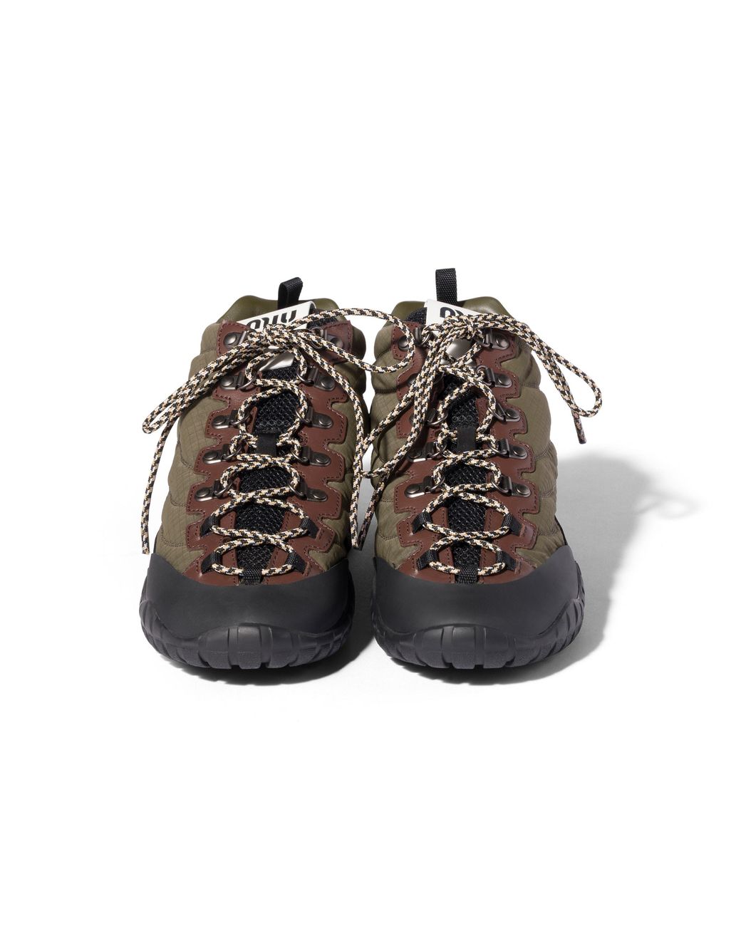 Miu Miu Brown Tyre Technical Fabric Sneakers