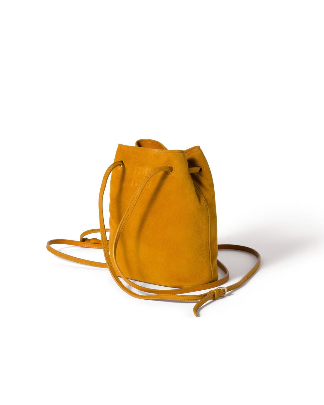 Miu Miu Yellow Suede Pouch