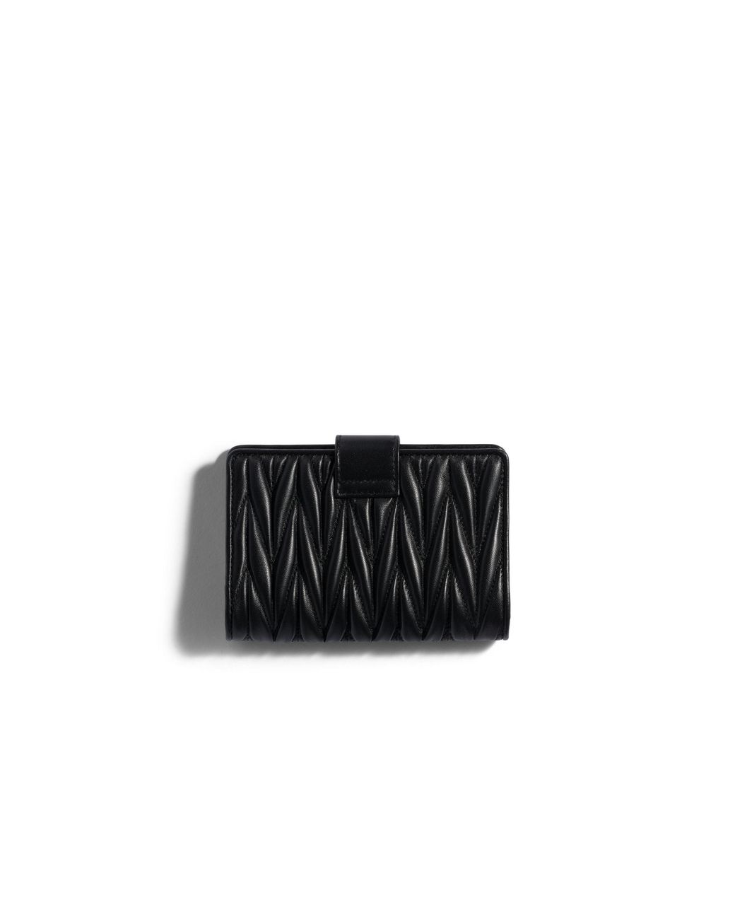 Miu Miu Black Matelassé Nappa Leather Wallet