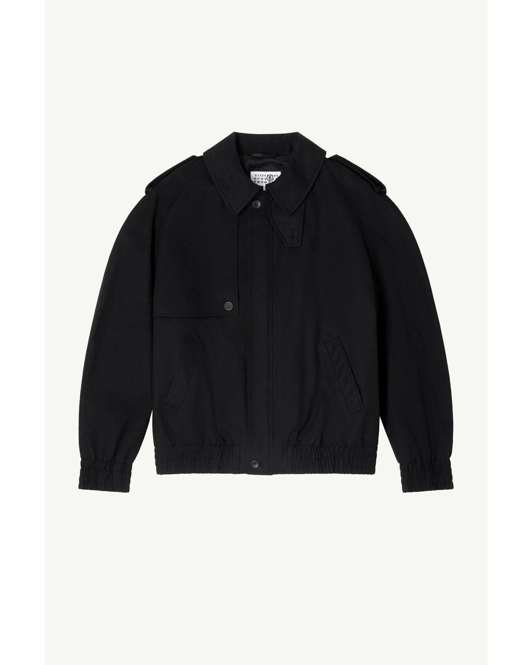 MM6 by Maison Margiela Black Cotton Twill Jacket for men