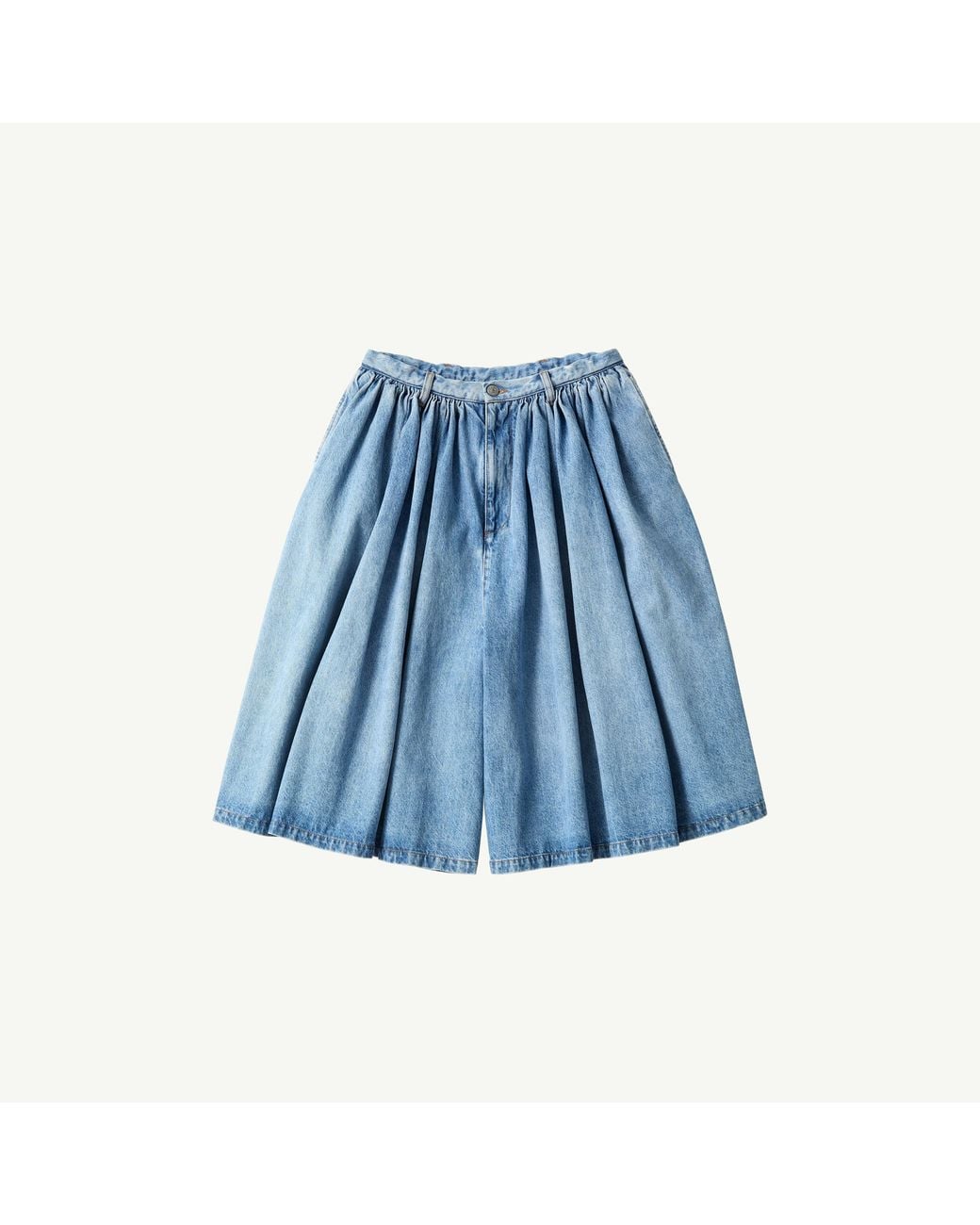 MM6 by Maison Margiela Blue Numeric Embroidery Denim Shorts