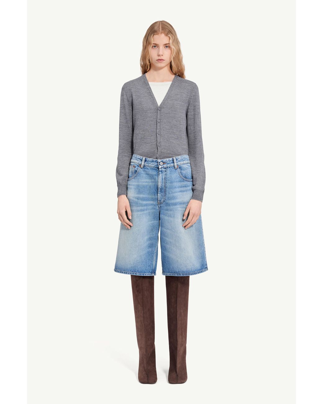 MM6 by Maison Margiela Blue Denim Bermuda Shorts