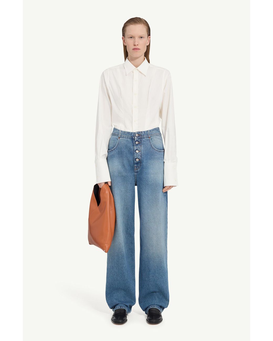 MM6 by Maison Margiela Blue High-Waisted Jeans