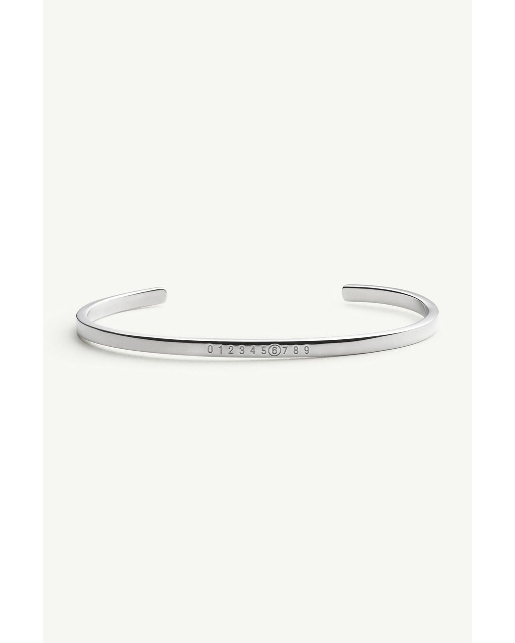 MM6 by Maison Margiela Natural Numeric Minimal Signature Cuff Bracelet