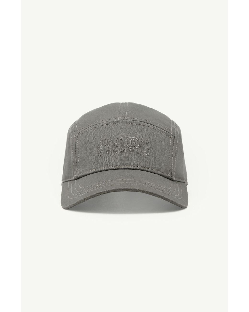 MM6 by Maison Margiela Gray Cotton Canvas Cap for men