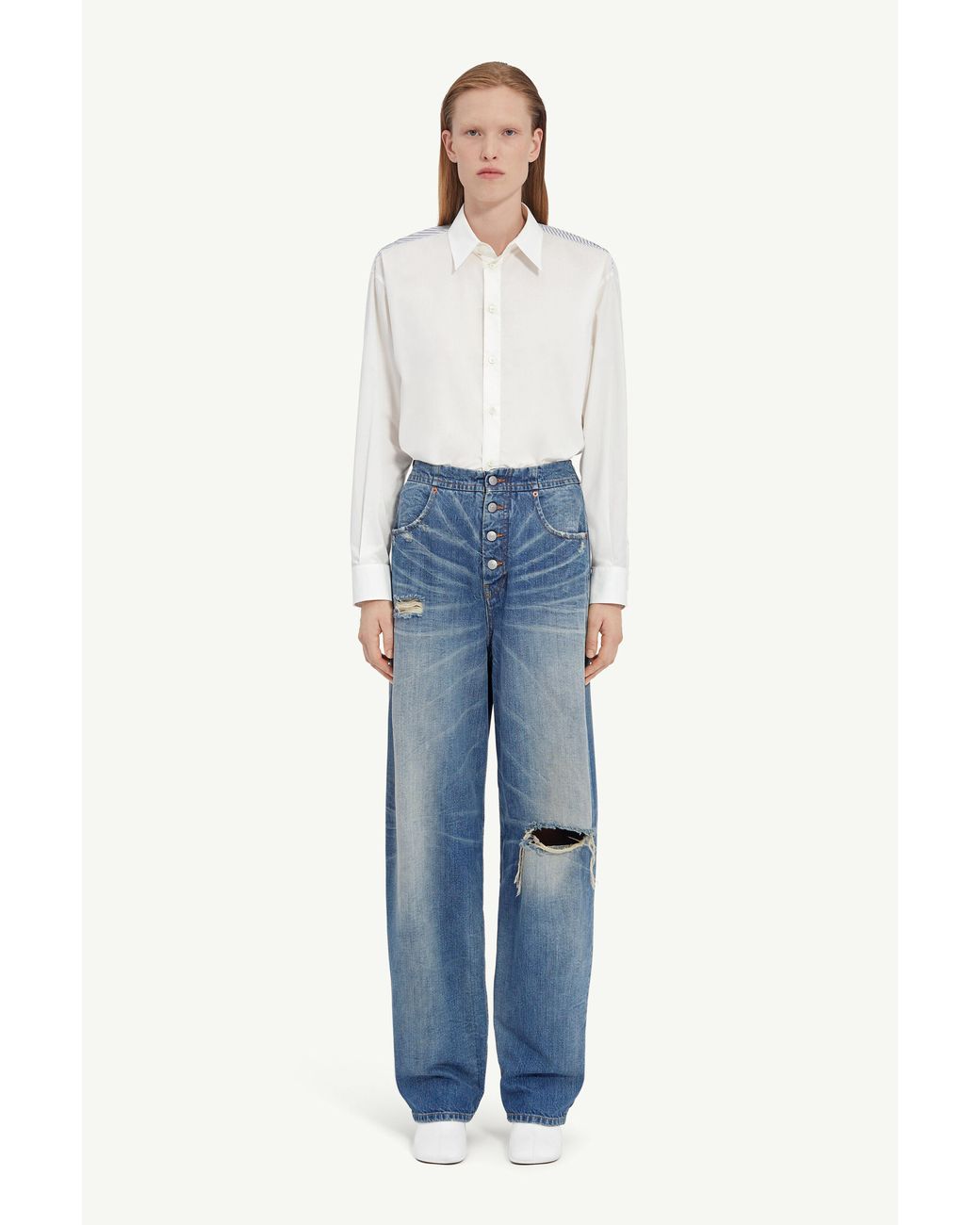MM6 by Maison Margiela Blue High Waist Jeans