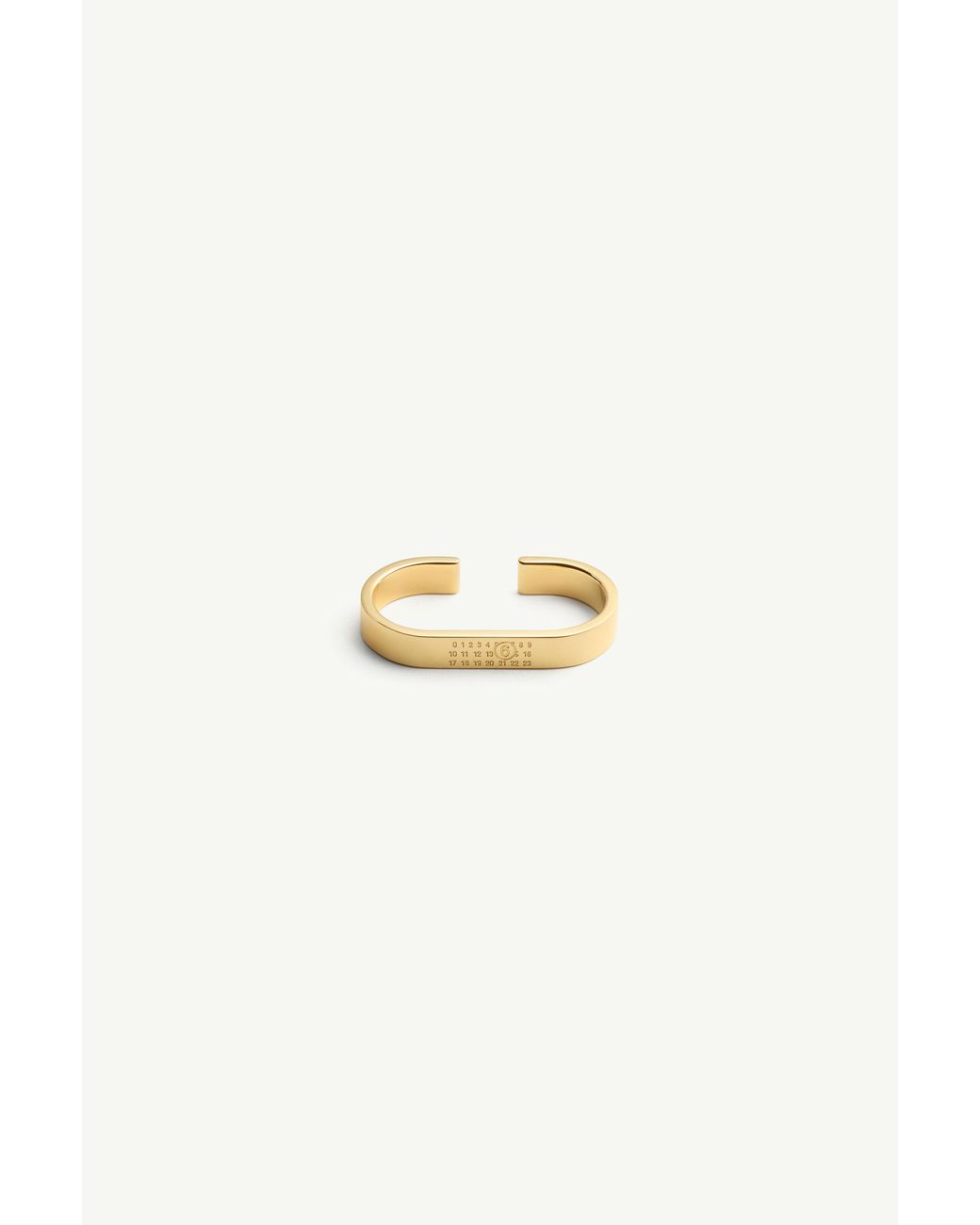 MM6 by Maison Margiela Metallic Double Numeric Ring