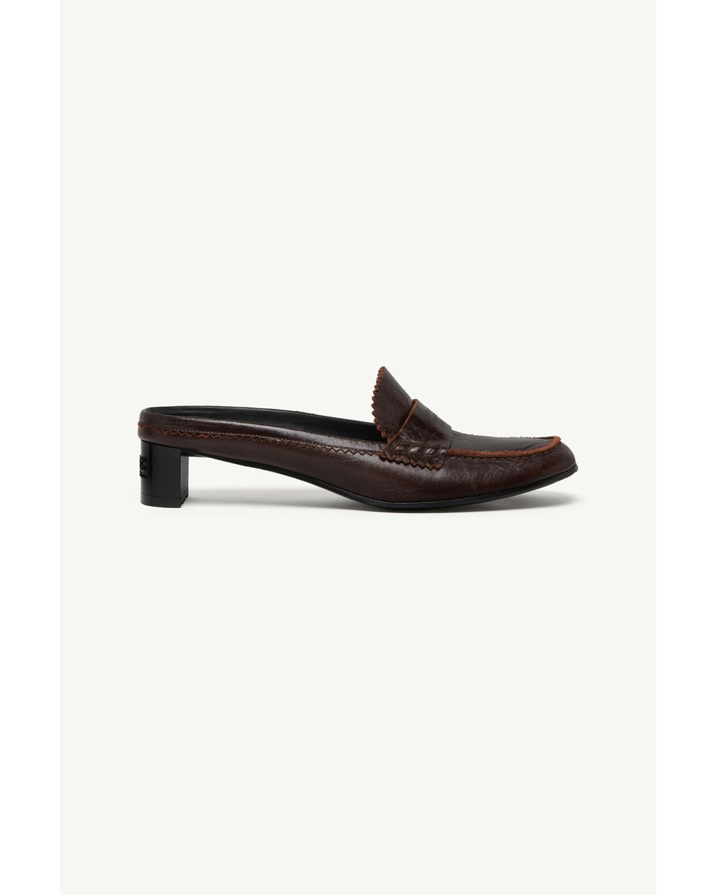 MM6 by Maison Margiela Black Swing Toe Leather Loafer